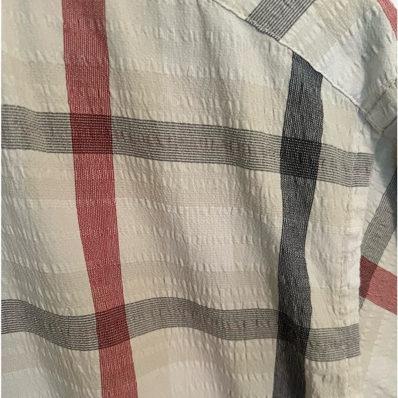 VAN HEUSEN BURNT RED/BLACK/GREY/CREAM SHORT SLEEVE SHIRT. SIZE XL - Picture 5 of 5